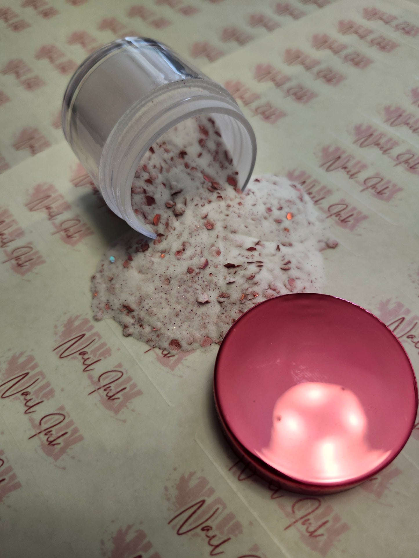 Pink Passion Glitter Acrylic Powder 1oz